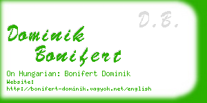 dominik bonifert business card